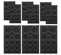 Abaodam Selbstklebende Runde Selbstgemacht Flicken für Kleidung aus Polyester 450 Stück 30 Bögen Schwarz für Haustierzubehör und Bastelprojekte