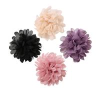 Abaodam Stoffblumen Anstecknadeln 4 Stück mit Hautfreundlicher Nadel Leichte Retro Blumenbroschen für Damen Geeignet für Hochzeiten Bankette und Elegante Outfits