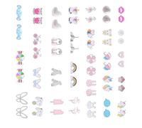 Abaodam Süße Ebene Ohrstecker Satz mit 30 Paar Cartoon Motiven Langlebige Modische Ohraccessoires für Damen Bequem und Dekorativ für Partys und Geschenke