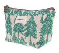 Abaodam Tragbare Kosmetiktasche mit Cartoon Motiv aus Baumwolle und Leinen Kleiner Kulturbeutel mit Reißverschluss für Reisen Grün als Kleiner Tasche für Schmuck und Kopfhörer