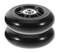 Abaodam Universelle Ersatz Gepäckräder 2 Stück Kofferrollen mit Metallachsen Schwenkbare Gummiräder Geräuschlose Räder 76mm X 24mm Zubehör für Reisekoffer und Gepäck