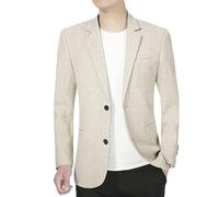 ABARTY Herren Blazer, Slim Fit, Lässiger Sportmantel, Anzugjacke Mit Zwei Knöpfen, Lange Ärmel, Elegante Freizeitjacke, Leichter Business Anzug Blazer Mit Taschen, Khaki, Xs