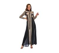 Abaya Dubai Muslimische Sets Kleid Kaftan Türkische Islamische Kleidung Abayas Afrikanische Kleider für Frauen Robe Ensemble Musulmane Schwarz M