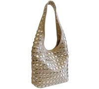 Abbdbd Hobo-Tasche Nieten, Weiches Leder, Beuteltasche Für Damen, Trendige Kleine Y2k-Schultertasche