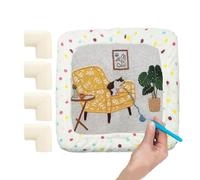 Abdeckung zum Aufhängen von Teppichen, Stanznadel-Rahmenabdeckung, Flanellbezug für getuftete Oberfläche, Stickrahmen, Abdeckung mit 4 Schaumstoff, Kollisionsschutz, Schutz