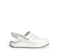 ABEBA 812020 - Unisex Schuhe - ACTIVE Clog SRC - Perforiertes Design - EU 36 - Weiß - Futtermaterial: Stoff - Mit Klettverschluss