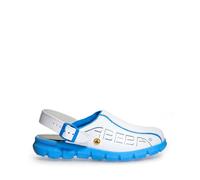 Abeba Berufsschuhe Dynamic Clog - Glattleder, Mit Aufdruck, OB, A, E, Src Weiß/Blau-40