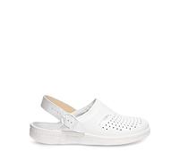 Abeba Clog 7020 - the original, Glattleder, weiß, perforiert, zertifiziert, 41