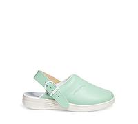 Abeba Clog 7091 - the original, Glattleder,mint/weiß, zertifiziert, 37