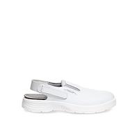 Abeba Clog 711030 – x-Light Glattleder, Stahlkappe, weiß – Größe 41