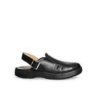 Abeba Clog 711042 - x-Light, Glattleder Schwarz, zertifiziert, Größe 41