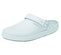 Abeba Clog 9200 Berufsclog OB rubber Glattleder weiß zertifiziert Größe 40