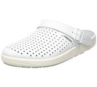 Abeba Clog 9300 - rubber Glattleder weiß, perforiert, zertifiziert, 44
