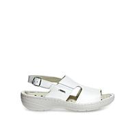 Abeba Sandale 6874 - Reflexor Comfort Glattleder weiß, zertifiziert, 41