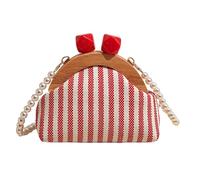 Abend-Clutch, elegant, niedlich, gestreift, trendig, formelle Handtasche | Hochzeits-Clutch mit Perlenkette für Hochzeit, Braut, Cocktailpartys, Zeremonie, Empfang, Abendessen, Sommer, Strand