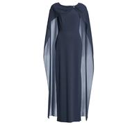 SWING - Abendkleid aus elastischem Crepe Jersey mit Chiffon Cape navy - Gr. - 38