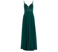hey kyla - Abendkleid aus Materialmix pine green - Gr. - 46