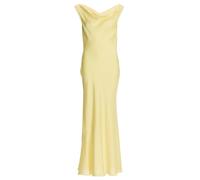 Abendkleid aus nachhaltigem Satin mit Wasserfall Ausschnitt Blau 40