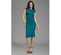 Abendkleid BRUNO BANANI, Damen, Gr. 40, N-Gr, grün (petrol), Jersey, Obermaterial: 98% Polyester, 2% Elasthan, unifarben, figurbetont wadenlang, U-Boot-Ausschnitt, Kleider Abendkleid, wadenlang, ärmel