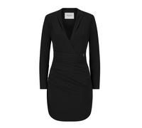 Abendkleid NICOWA "Micima Mini", Damen, Gr. 38, N-Gr, schwarz, Obermaterial: 95% Polyester PES. 5% Elasthan EL., uni, slim fit, V-Ausschnitt, Kleider Abendkleid, mit geraffter Taille (99224765-38) sch
