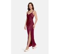 Vera Mont Abendkleid Damen figurbetont lang V‑Ausschnitt Sweet Berry Gr. 38 Jersey