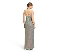Vera Mont Damen Abendkleid figurbetont 40, Blau Gemustert