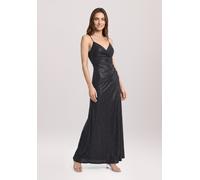 Abendkleid VERA MONT "Damen im Glitzer-Look", Damen, Gr. 38, Normalgrößen, blau (dunkelblau, dunkelblau), Obermaterial: 81% Polyamid, 19% Elasthan. Besatz: 100% Polyamid. Futter: 100% Polyester, figur