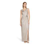 Abendkleid VERA MONT "Damen im Glitzer-Look", Damen, Gr. 38, Normalgrößen, cream, silber, Jersey, Obermaterial: 100% Polyester; Futter: 100% Polyester, figurbetont lang, Wasserfallausschnitt, Kleider