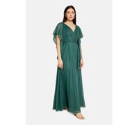 Abendkleid VERA MONT "Damen im Glitzer-Look", Damen, Gr. 40, Normalgrößen, grün (grün, grau), Netz, Obermaterial: 100% Polyester. Besatz: 100% Polyester. Futter: 100% Polyester, tailliert lang, V-Auss