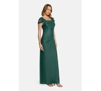 Abendkleid VERA MONT "Damen im Glitzer-Look", Damen, Gr. 42, Normalgrößen, grün (grün, grau), Mesh, Obermaterial: 100% Polyester. Futter: 100% Polyester, figurbetont lang, Rundhals, Kleider Abendkleid