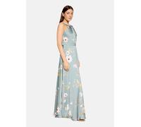 Abendkleid VERA MONT "Damen mit Blumenprint", Damen, Gr. 38, Normalgrößen, blau (stone, rosé), Satin, Obermaterial: 100% Polyester. Futter: 100% Polyester, Basic schmal lang, Kleider Abendkleid (38830