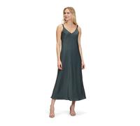 Abendkleid VERA MONT "Damen mit breiten Trägern", Damen, Gr. 40, Normalgrößen, grau (grau olive), Satin, Obermaterial: 100% Polyester; Futter: 100% Polyester, figurbetont lang, V-Ausschnitt, Kleider A