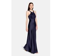Abendkleid VERA MONT "Damen mit Cut-Outs", Damen, Gr. 38, Normalgrößen, blau (night sky), Stoff, Obermaterial: 100% Polyester. Futter: 100% Polyester, figurumspielend lang, Neckholder, Kleider Abendkl