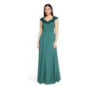 Abendkleid VERA MONT "Damen mit Pailletten", Damen, Gr. 42, Normalgrößen, schwarz emerald, Obermaterial: 100% Polyester. Besatz: 100% Polyester. Futter: 100% Polyester, ausgestellt lang, herzförmiger 