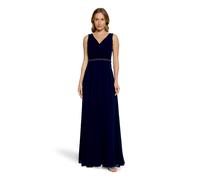Abendkleid VERA MONT "Damen mit Plissee", Damen, Gr. 48, Normalgrößen, blau (night sky), Chiffon, Obermaterial: 100% Polyester. Besatz: 100% Polyester. Futter: 100% Polyester, festlich, ausgestellt la