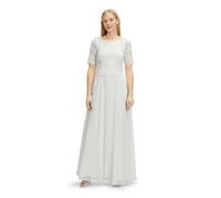 Abendkleid VERA MONT "Damen mit Spitze", Damen, Gr. 46, Normalgrößen, weiß (rohweiß), Obermaterial: 100% Polyester. Futter: 100% Polyester, ausgestellt lang, Rundhals, Kleider Abendkleid, Spitze (3098