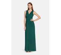 Abendkleid VERA MONT "Damen mit V-Ausschnitt", Damen, Gr. 42, Normalgrößen, grün (schwarz emerald), Netz, Obermaterial: 92% Polyamid, 8% Elasthan. Futter: 100% Polyester, figurbetont lang, V-Ausschnit