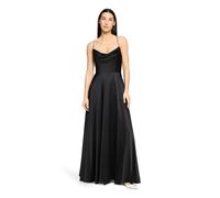 Abendkleid VERA MONT "Damen mit Wasserfallausschnitt", Damen, Gr. 40, Normalgrößen, schwarz, Satin, Obermaterial: 97% Polyester, 3% Elasthan; Futter: 100% Polyester, figurumspielend lang, Wasserfallau