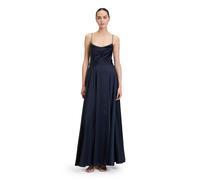 Abendkleid VERA MONT "Damen mit Wasserfallausschnitt", Damen, Gr. 46, Normalgrößen, blau (night sky), Satin, Obermaterial: 97% Polyester, 3% Elasthan; Futter: 100% Polyester, figurumspielend lang, Was