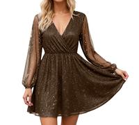 Abendkleider Damen Abendkleide Weihnachtskleid Partykleid Cocktailkleid Silvester Outfit Hochzeitskleid Rüschenkleid Maxikleid Festliches Samtkleid Konfirmationskleider Lang