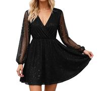Abendkleider Damen Abendkleide Weihnachtskleid Partykleid Cocktailkleid Silvester Outfit Hochzeitskleid Rüschenkleid Maxikleid Festliches Samtkleid Konfirmationskleider Lang
