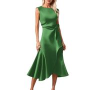 Abendkleider Damen Cocktailkleid Samtkleid Ballkleider Abendkleide Silvester Outfit Maxikleid Hochzeitskleid Lang Rüschenkleid Weihnachtskleid Abschlusskleid