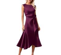 Abendkleider Damen Cocktailkleid Samtkleid Ballkleider Abendkleide Silvester Outfit Maxikleid Hochzeitskleid Lang Rüschenkleid Weihnachtskleid Abschlusskleid
