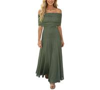 Abendkleider Damen Off Shoulder Langarm Kleid Elegantes Maxikleid Stretch Mesh Festkleid A Linie Partykleid Abschlusskleid Slim Swing Slim Swing Bequem Ballkleid