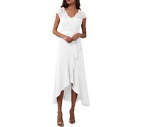 Abendkleider Damen Silvester Outfit Samtkleid Festliche Kleider Ballkleider Lang Cocktailkleid Hochzeitskleid Partyballkleider Abendkleide Rüschenkleid Maxikleid