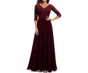 Abendkleider Elegant Für Hochzeit Kleid Hochzeitsgast Damen Abschlusskleider Lang Brautjungfernkleider Festliche Kleider Für Damen Kleider Lang Elegant Ballkleid Infinity Kleid,#04 Rot,XL