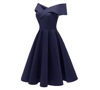 Abendkleider Elegant Für Hochzeit Kleid Hochzeitsgast Damen Schulterfrei Cocktailkleid A Linie Abschlusskleid Frauen Abendkleid Festlich Ballkleid Kleider Off Shoulder Sommerkleid Faltenkleid
