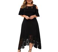 Abendkleider FüR Mollige Frauen Cocktailkleid Damen Elegant FüR Hochzeit Festliche Kleider Sommer Partykleider Mit äRmeln GroßE GrößE Ballkleid Kurzarm Maxikleider Damen Sommerkleid Abendkleid