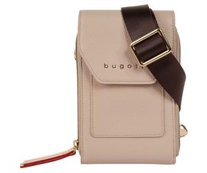 Abendtasche BUGATTI "ELLA", Damen, Gr. B/H/T: 11cm x 17cm x 4cm onesize, beige, Kunstfaser, leicht glänzend, unifarben, Taschen Abendtasche (44018223-0) beige