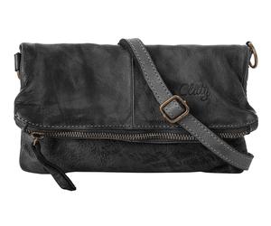 Abendtasche CLUTY, Damen, Gr. B/H/T: 20cm x 13cm x 3cm onesize, schwarz, Leder, Taschen Abendtasche, echt Leder, Made in Italy (43447318-0) schwarz